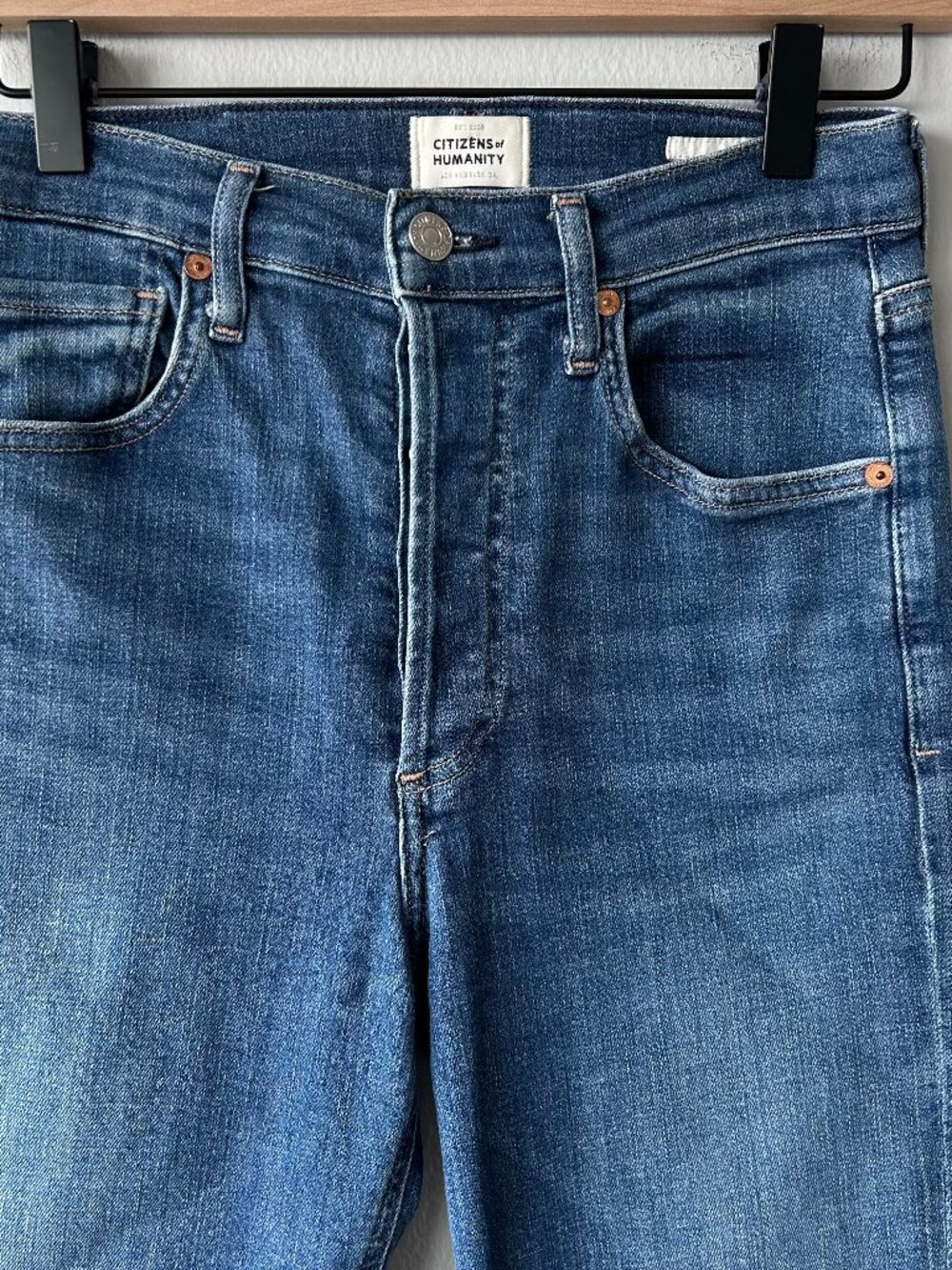 Citizens of Humanity Jolene High Rise Jeans Blue Size 26 Straight Leg - Picture 3 of 10
